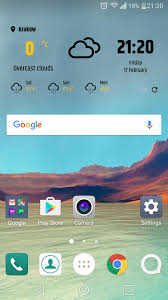 Pulsa sobre la g del widget o abre el navegador y busca el tiempo. Simple Weather Clock Widget No Ads For Android Apk Download