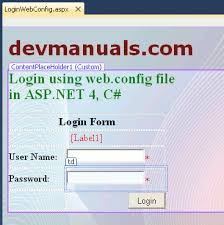 web config file in asp net using c