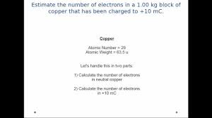 quantized charge electrons in copper