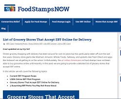 Check out our full list of grocery stores that accept ebt cards and food stamps. List Of Grocery Stores That Accept Ebt Online For Delivery Community Commons