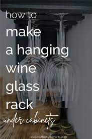 Diy Hanging Wine Glass Rack Pine And