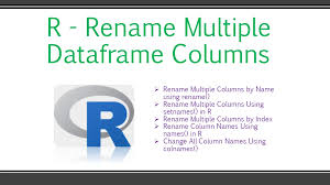 how to rename multiple columns in r
