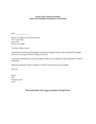 Samples Of Letters Recommendation Sample Scholarship Letter For A