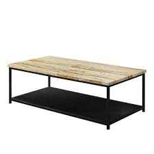 Black Rectangle Wood Top Coffee Table
