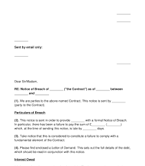 breach of contract notice template
