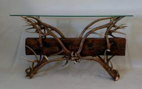 Elk And Mule Deer Antler Sofa Table