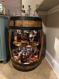 Bourbon Barrel Display Cabinet Whiskey