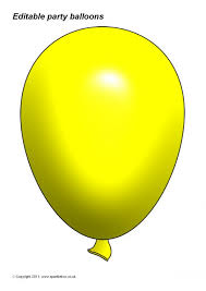 Editable Party Balloon Templates Sb3996 Sparklebox