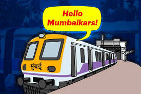 mumbai local train vector ilration