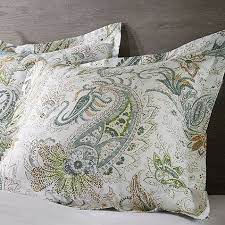 Spring Green Paisley Duvet Cover And