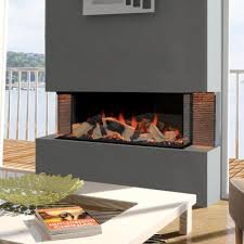 electric three sided fireplaces see