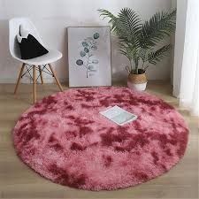 rainbow fluffy round rug carpets living