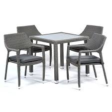 Oasis Rattan Square Glass Table And 4