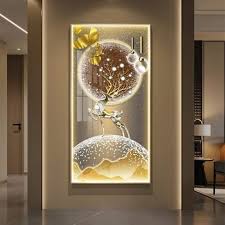 Large Led Painting Framed Glass Wall