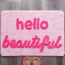 o beautiful bath mat light pink