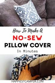 How To Make A No Sew Pillow Cover In