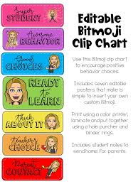 Teaching In The Tar Heel State Bitmoji Behavior Clip Chart