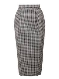 pencil skirt check black from vivien of