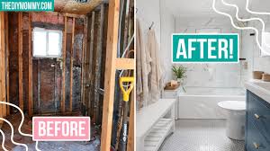 diy small bathroom renovation with