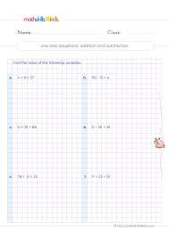 Equations Worksheets For Grade 3