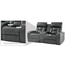 gio gray leather power reclining sofa w