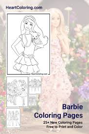 barbie coloring pages to print on a4