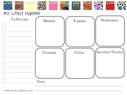 Printable Schedule Daily Calendar To Do List Template Weekly