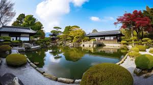 Beautiful Japanese Garden In Kyoto
