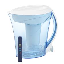 Zerowater 8 Cup Water Filter Pitcher With Water Quality Meter Blue