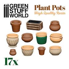 Plant Pot Resin Set Gsw