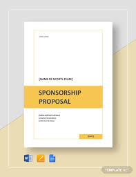 Sponsorship Proposal Template 22 Free Word Excel Pdf