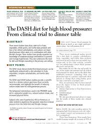 Pdf The Dash Diet For High Blood Pressure From Clinical