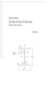 Steel Data Rolled Steel Beam Kindle Edition By Sivakumar