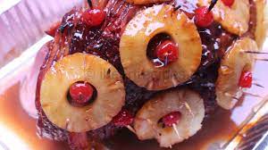 baked ham with pineapple and brown