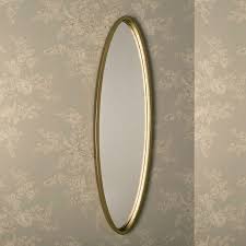 Long Gold Oval Wall Mirror 25cm X 90cm