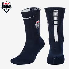 Details About Nike Elite Usa Basketball 2019 Cushioned Crew Socks Navy New W Tags Sk0198 451