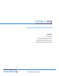 solicited application letter template