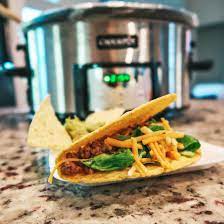ground beef taco meat in the crock pot