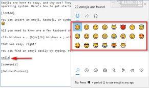how to use emojis in windows 10