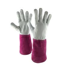 Leather Gauntlet Garden Gloves