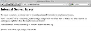 500 internal server error message