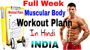 Full Week Muscular Body Workout Plann In Hindi India Size