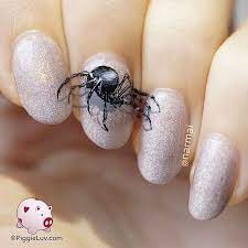 3d spider halloween nail art sonailicious