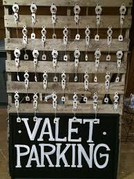 Valet Parking Stand Repurposed Pallet Rooftop Wedding