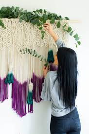 This is a wall hanging project you can use as window valance or headboard. Diy Dyed Macrame Wall Hanging Backdrop Tutorial Bespoke Bride Wedding Blog