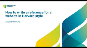 using harvard referencing style