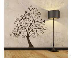 Scroll Tree Wall Decal Tree Art Stickers