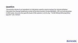 The Dissolution Of Ammonium Nitrate In