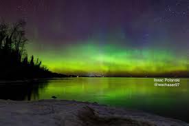 northern lights appear in michigan s