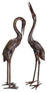 heron statues set of 2 extra large